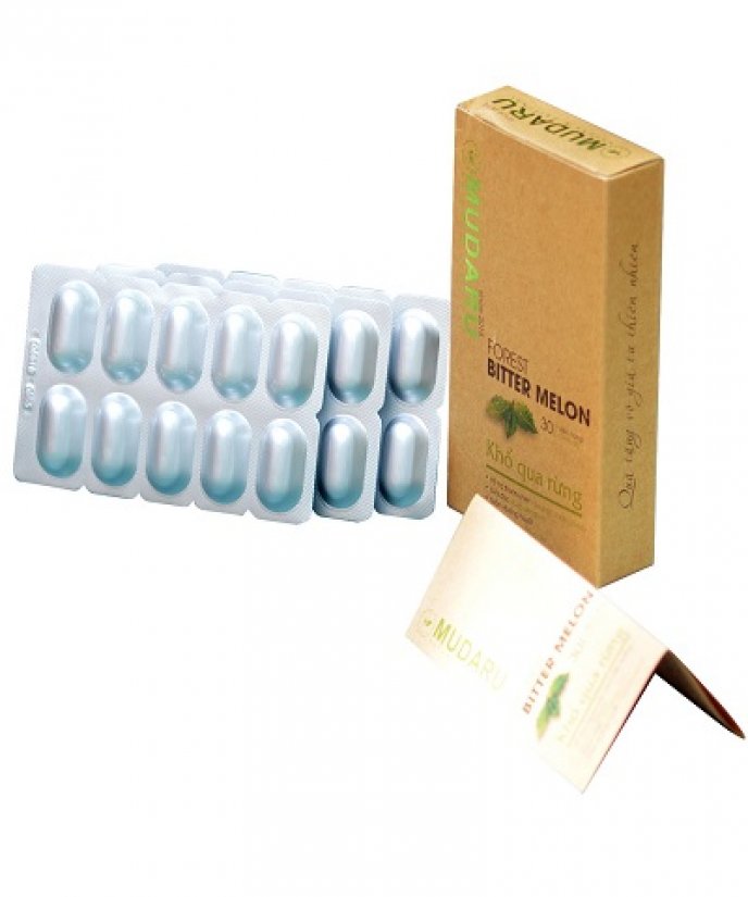 VIÊN UỐNG KHỔ QUA RỪNG MUDARU (HỘP 3 VỈ x 10 VIÊN)